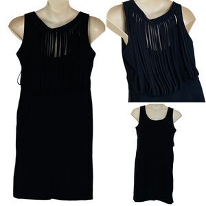 Target Limited Edition Sexy Back Strip Accent Sheath LBD Knee Length Dress Sz 14